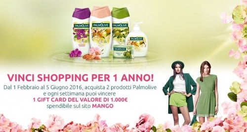 Vinci shopping per 1 anno con concorso Palmolive