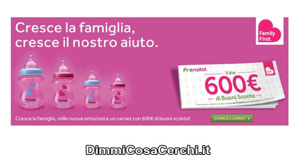 Buoni sconto Prenatal (online e in negozio)