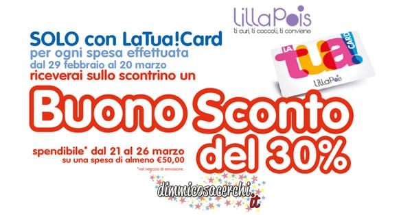 Buono sconto Lillapois