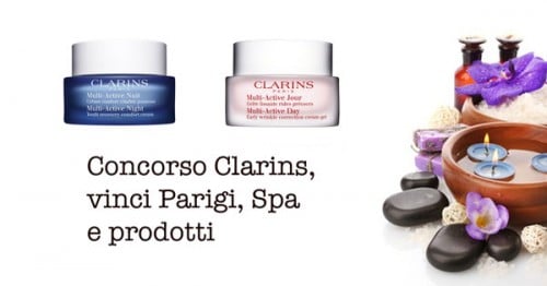 Concorso Clarins, vinci Parigi e buoni omaggio