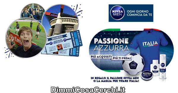 Passione Azzurra Nivea men, pallone in omaggio + concorso