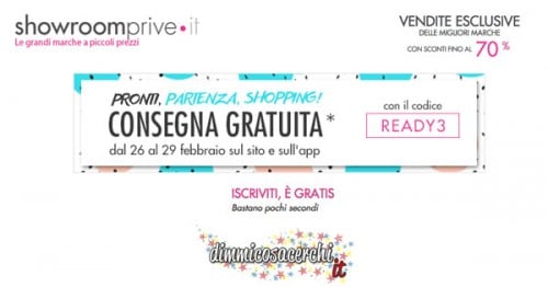 Showroomprive spedizione gratuita per il wee-end