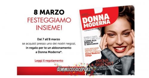 Abbonamento Donna Moderna omaggio con Fiorella Rubino