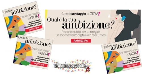 Abbonamento digitale rivista Gioia! in omaggio