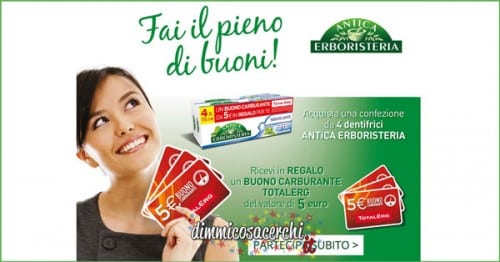 Buono carburante Totalerg con Antica Erboristeria