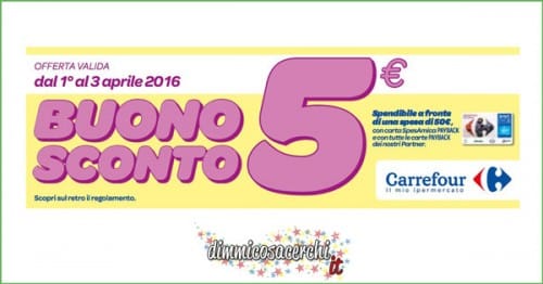 Buono sconto Carrefour di Pasqua