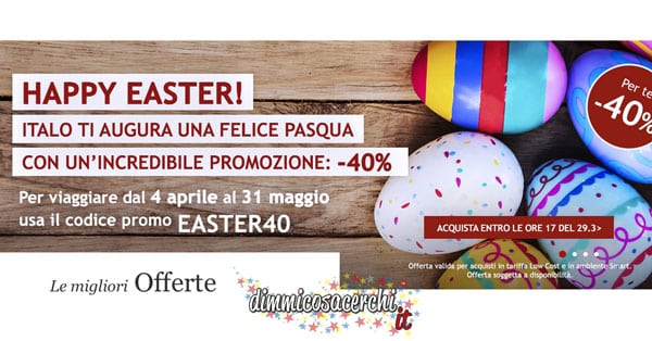 Codice sconto Italo Treno per Pasqua