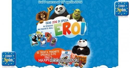 Concorso Eurospin, vinci il maxi peluche Po di Kung Fu Panda