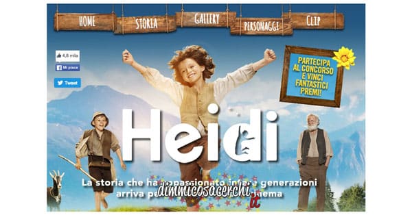 Concorso Heidi il Film, partecipa vinci giochi e gadgets
