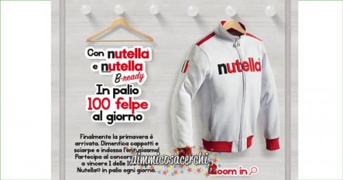 Concorso Nutella: vinci 100 felpe al giorno