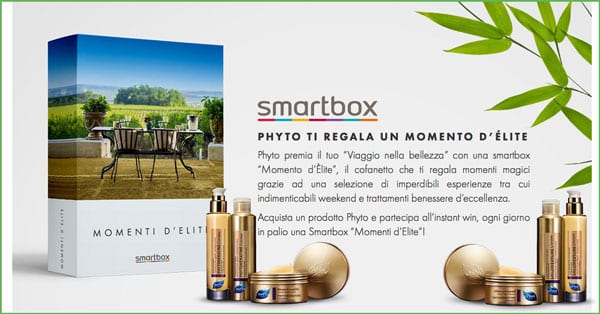 Concorso Phyto, vinci Smartbox Momento d’Èlite