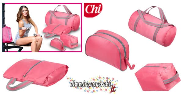 In edicola con Chi il Gym Set (borsone, pochette, portascarpe)