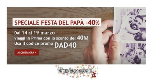 Italo Treno, Festa del Papà con il codice sconto