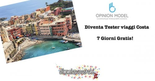 Opinion Model, diventa tester viaggi Costa