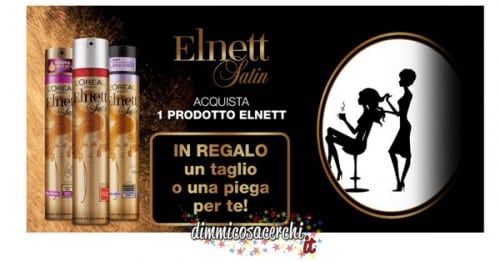 Taglio capelli o piega omaggio con Elnett