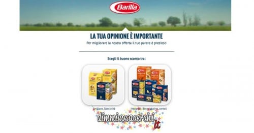 buono sconto Barilla