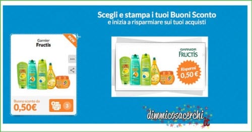 Buono sconto Garnier Fructis