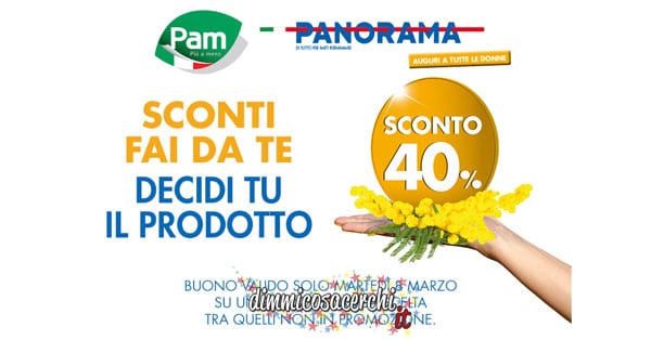 Buono sconto Pam Panorama Festa della Donna