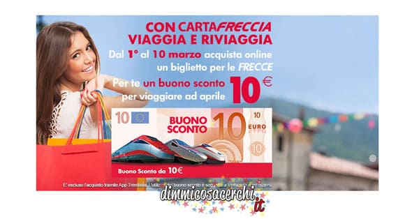 Buoni sconto Trenitalia: 10€ in omaggio per te!