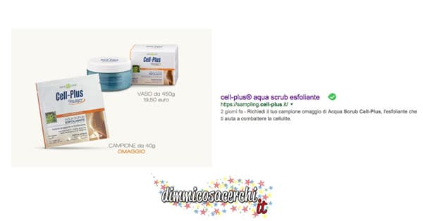 Campione omaggio Cell-Plus Acqua Scrub