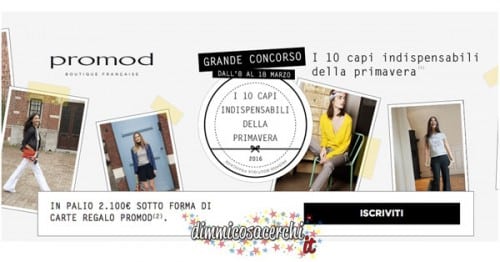 Concorso Promod, vinci 2.100 euro in buoni shopping