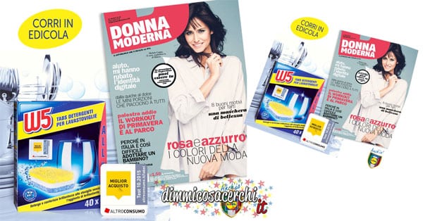 Donna Moderna con Tabs detergenti lavastoviglie W5