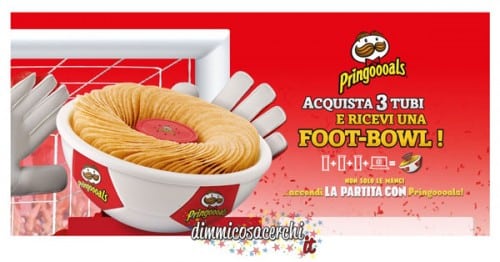 Acquista 3 tubi pringles e ricevi una Foot-Bowl