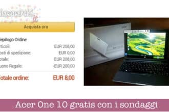 Acer One 10 gratis con i sondaggi