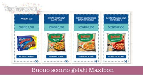 Buono sconto gelati Maxibon