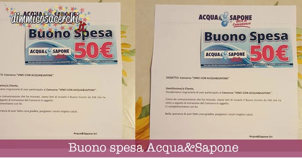 Buono spesa Acqua&Sapone