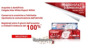 Colgate Max White Expert White, rimborso 100%