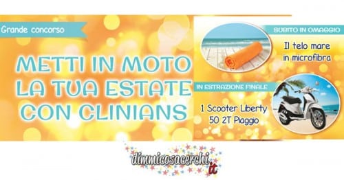 Concorso Clinians, vinci telo mare e scooter