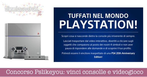 Concorso Pslikeyou: vinci consolle e videogioco