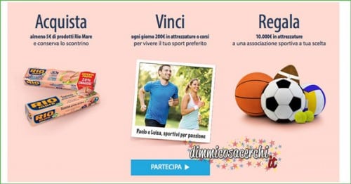 Concorso Rio Mare, vinci 200€ in attrezzature o corsi