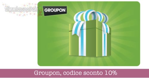 Groupon, codice sconto