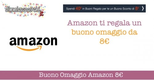Promozione buoni regalo Amazon: 8€ in omaggio
