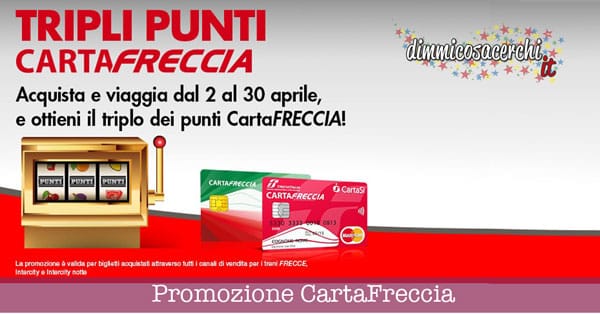 Trenitalia, promozione punti CartaFreccia