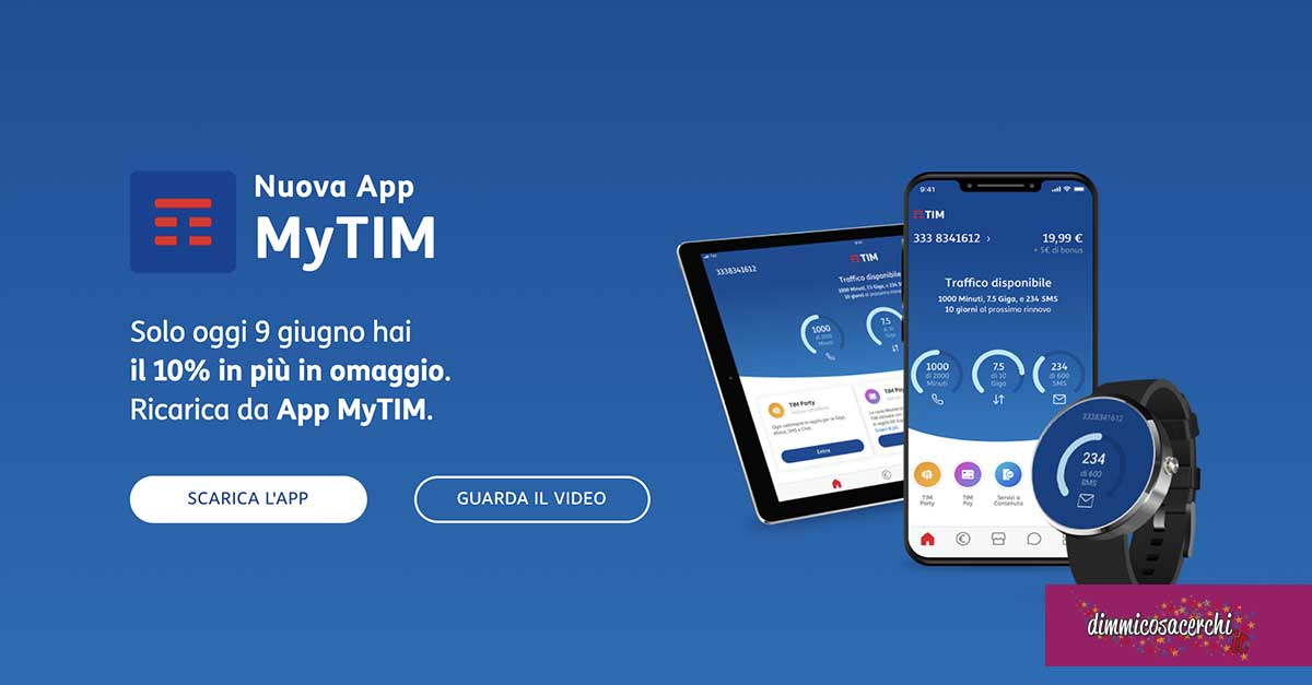 Tim ricarica online: 10% di credito omaggio (solo oggi)