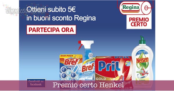 Bref, Pril e Nelsen regalano buoni sconto Regina