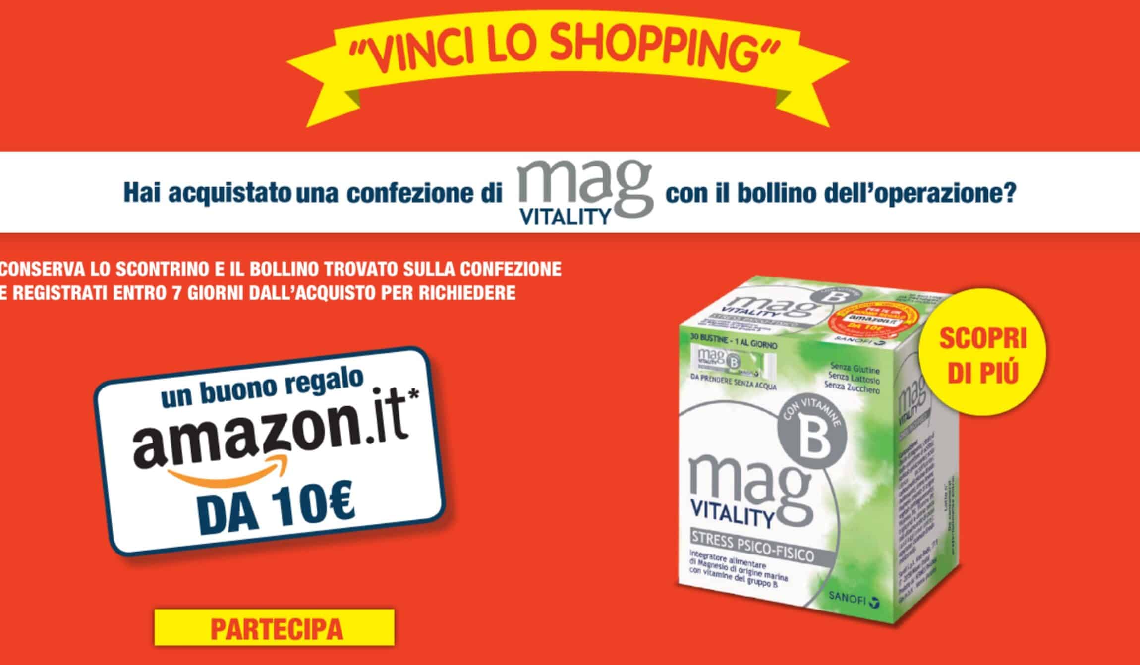 Buono Amazon omaggio con Mag Vitality