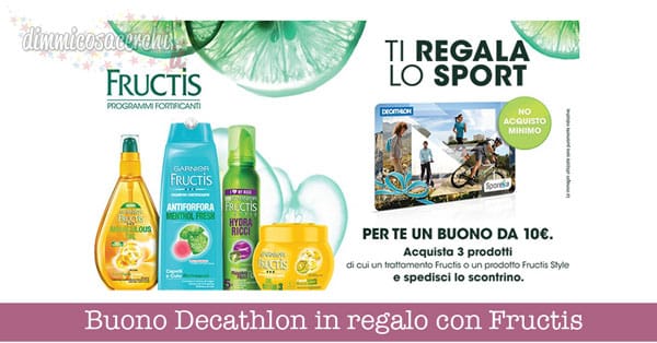 Buono Decathlon in regalo con Fructis