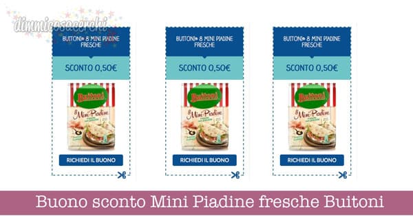 Buono sconto Mini Piadine fresche Buitoni