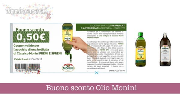 Olio Monini buono sconto