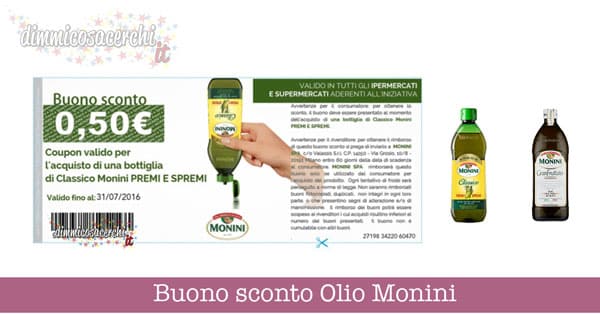 Olio Monini buono sconto