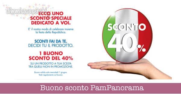 Buono sconto PamPanorama Festa della Repubblica