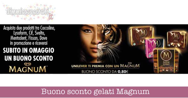 Buono sconto gelati Magnum