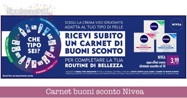 Carnet buoni sconto Nivea