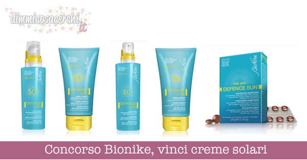 Concorso Bionike, vinci creme solari