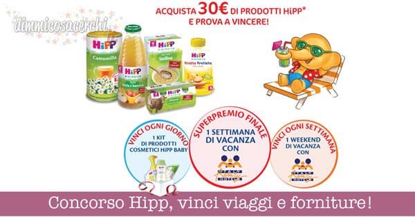 Concorso Hipp, vinci viaggi e forniture!