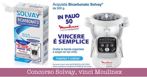 Concorso bicarbonato Solvay vinci Moulinex Couisine Companion